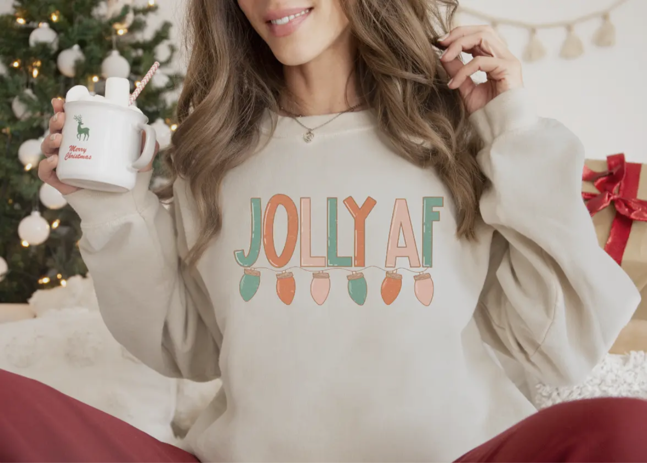 Jolly AF Christmas Crewneck