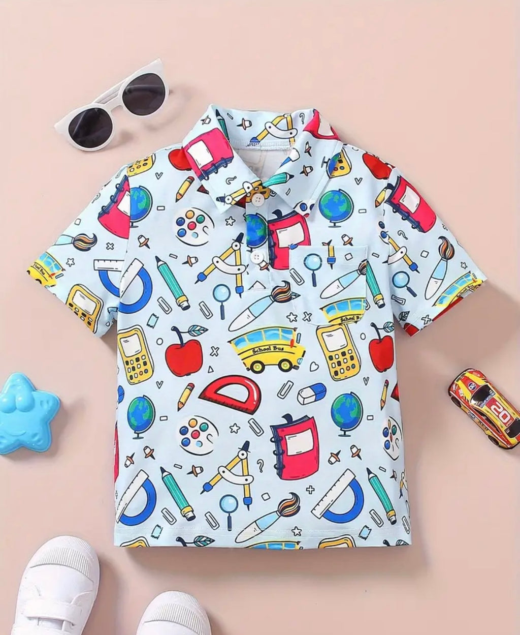 Back to School Button Up Kids Top