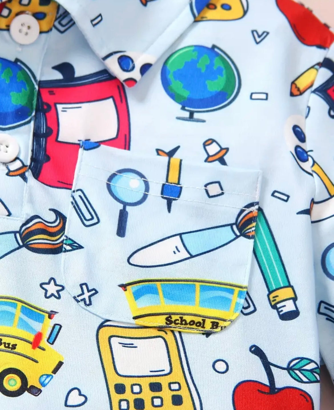 Back to School Button Up Kids Top