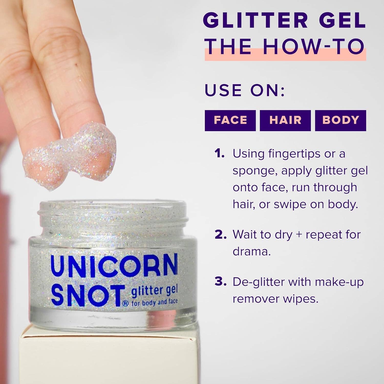 Original Glitter Gel | Disco-Silver | Body Glitter | Shimmer