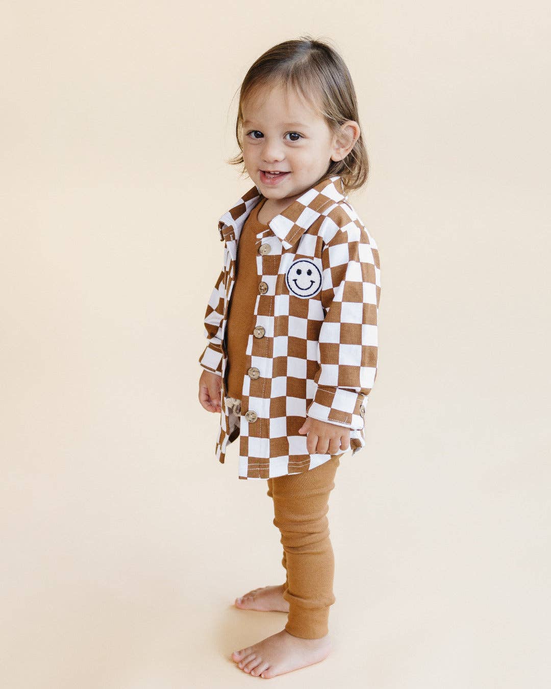 Baby Kids Copper Cotton Fall Shacket