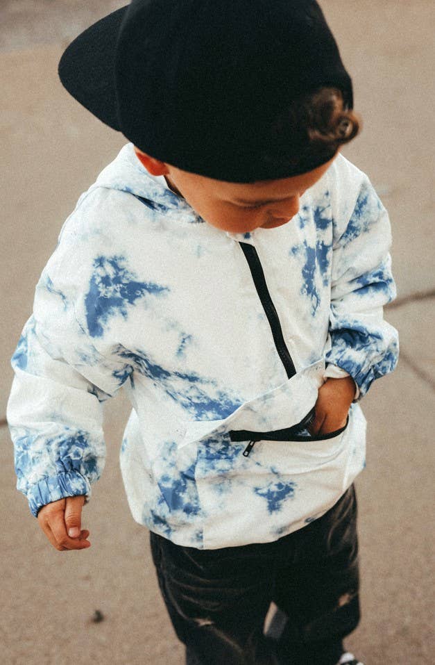 Tie- Dye Half Zip Windbreaker