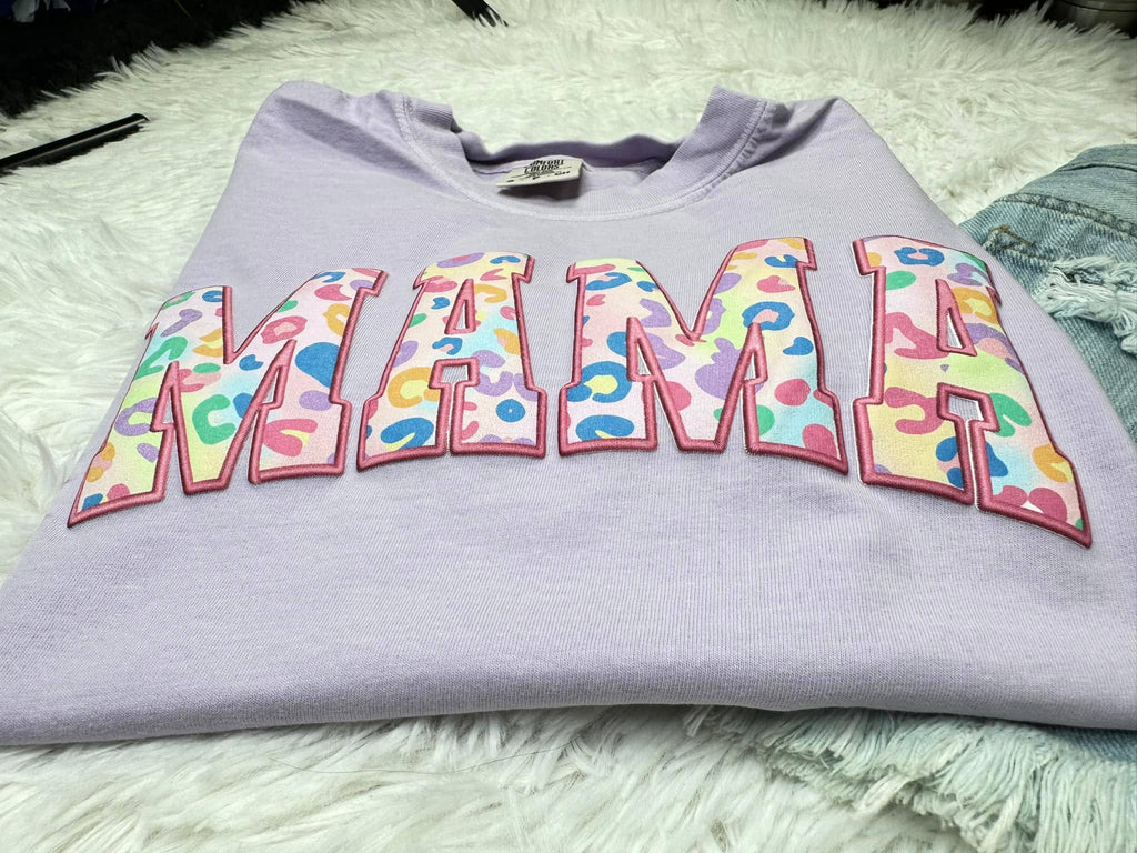 Mama Leopard Puff Tee