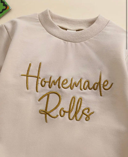 Homemade Rolls Baby Onesie