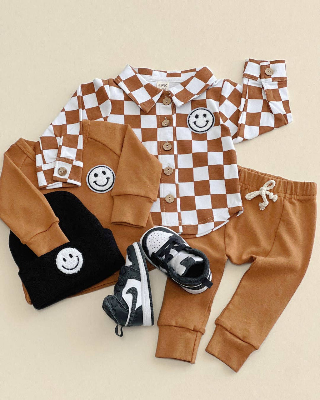 Baby Kids Copper Cotton Fall Shacket