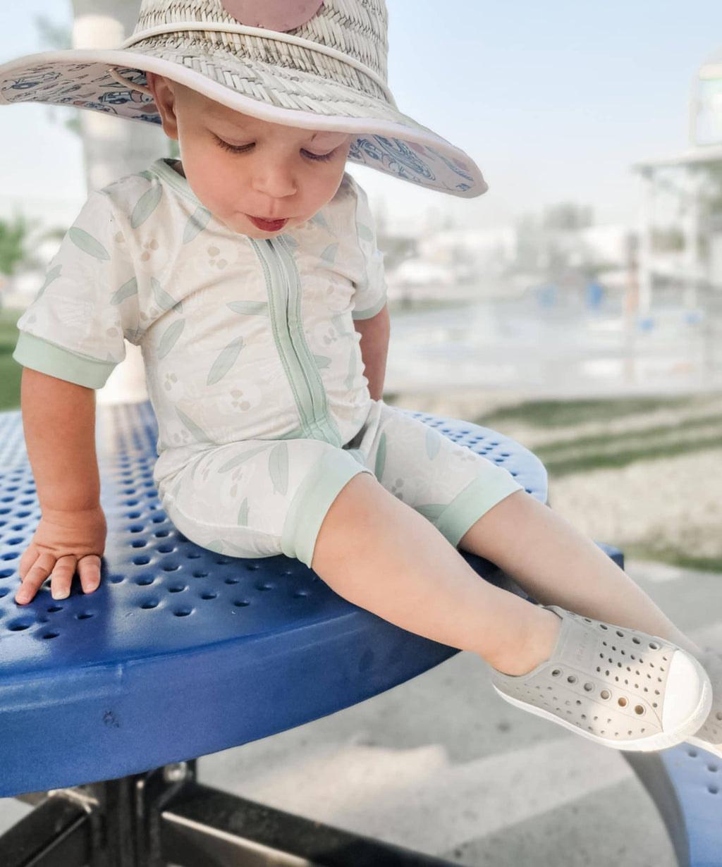 Tan Skull & Palm Tree Shorties Sleepers