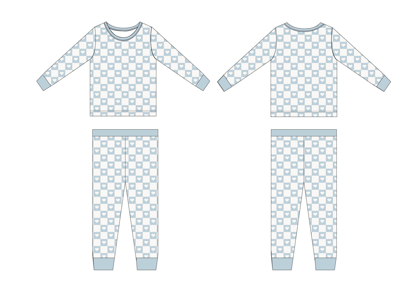 Checkered Hearts Jam Set