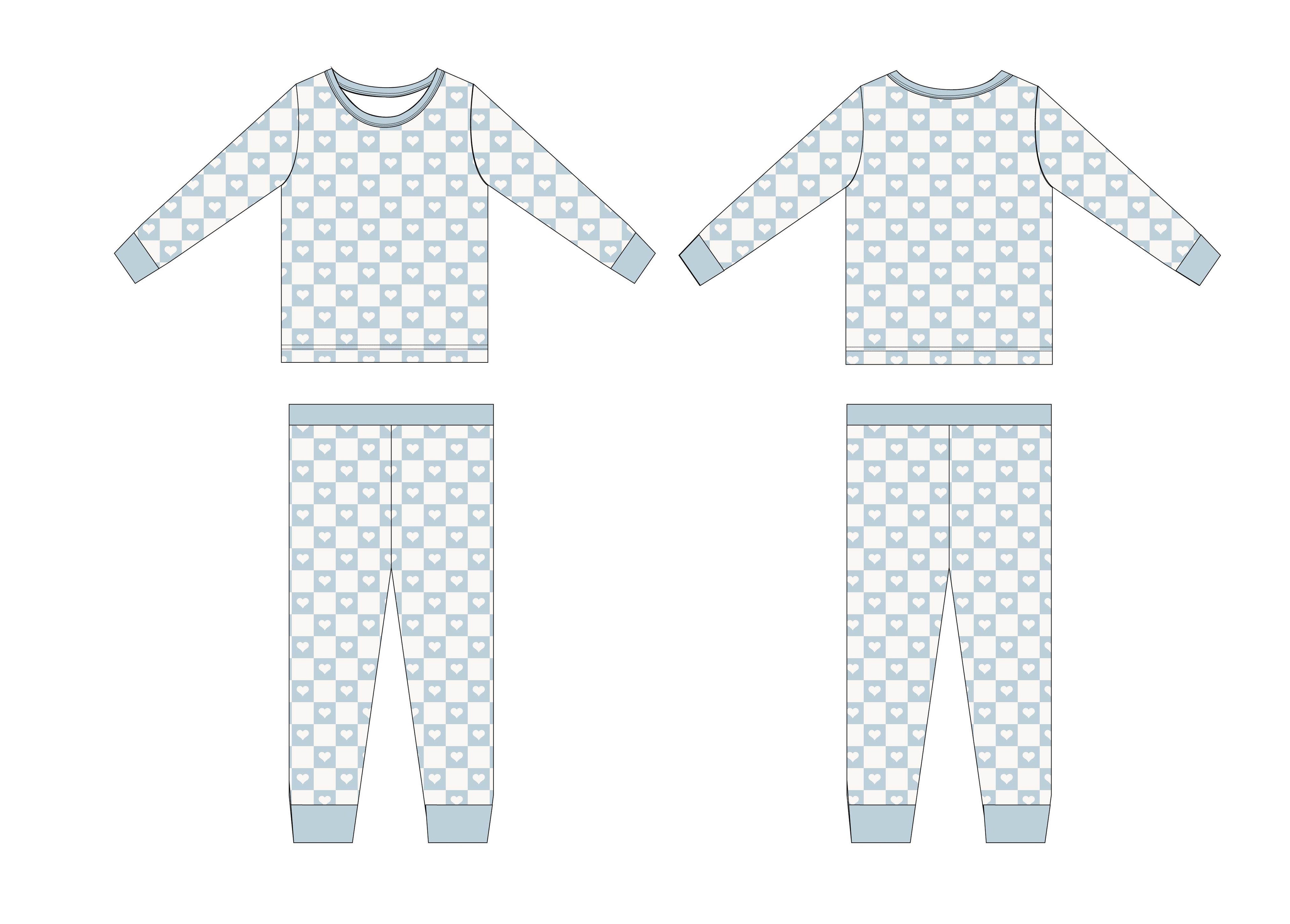 Checkered Hearts Jam Set