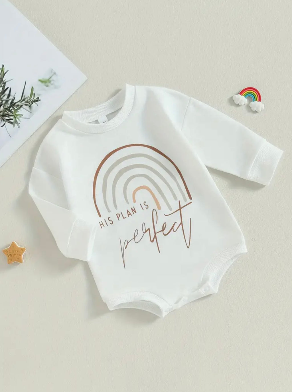 His Plan is Perfect Baby Romper