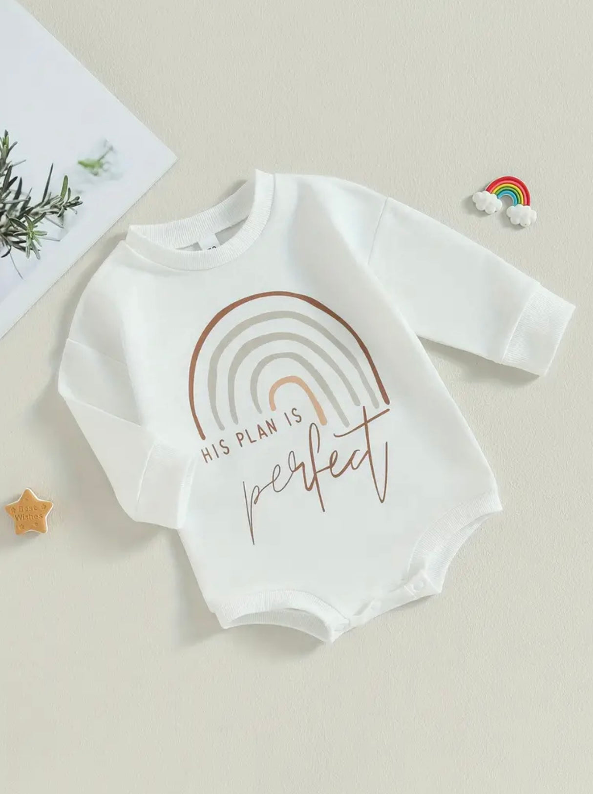 His Plan is Perfect Baby Romper