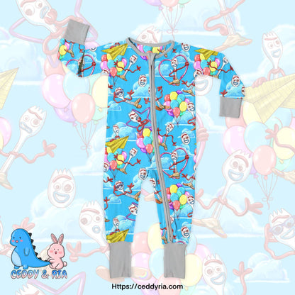 Toy Friend Forky bamboo zippy convertible romper