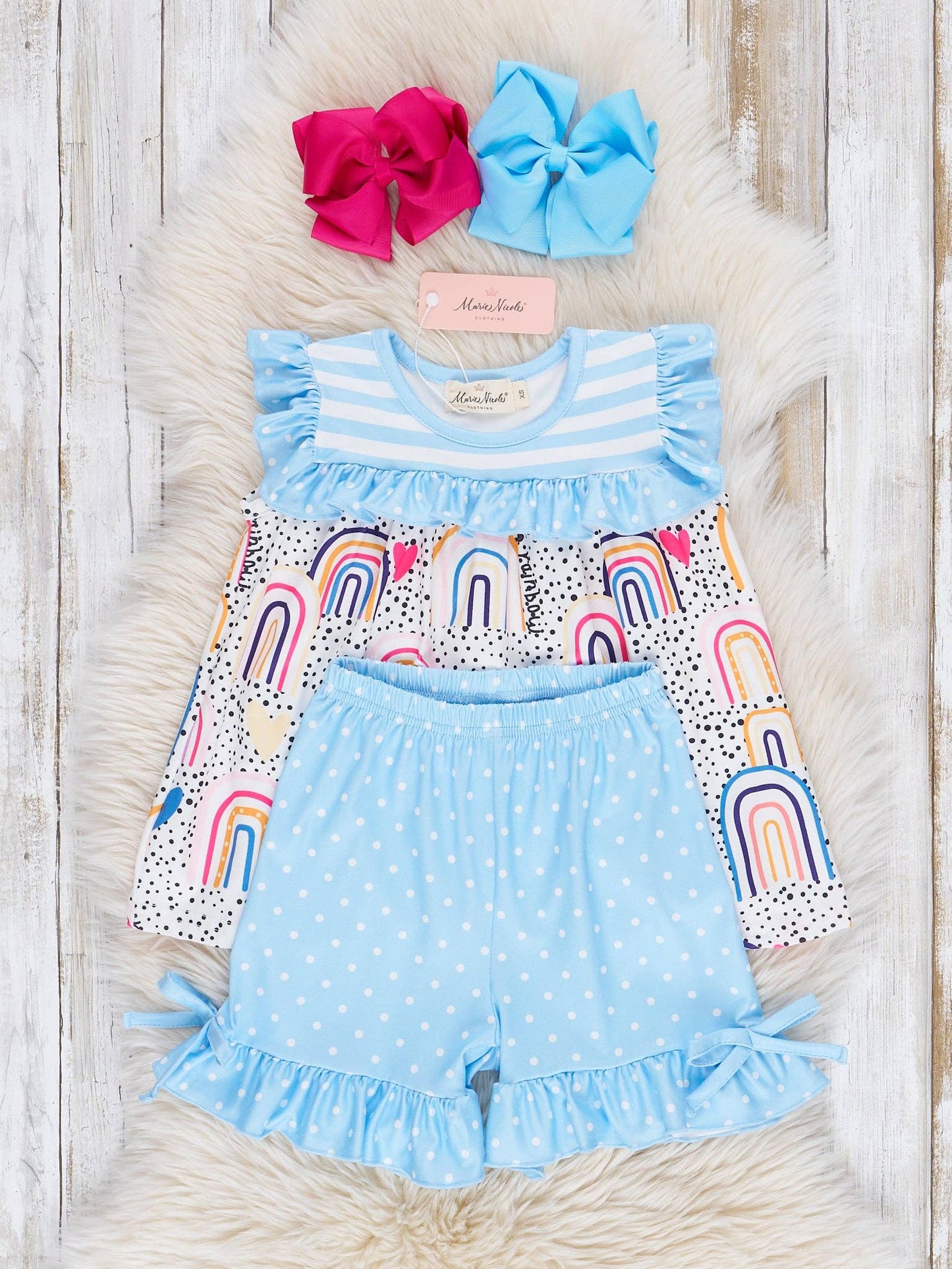Rainbow Polka Dotted Outfit
