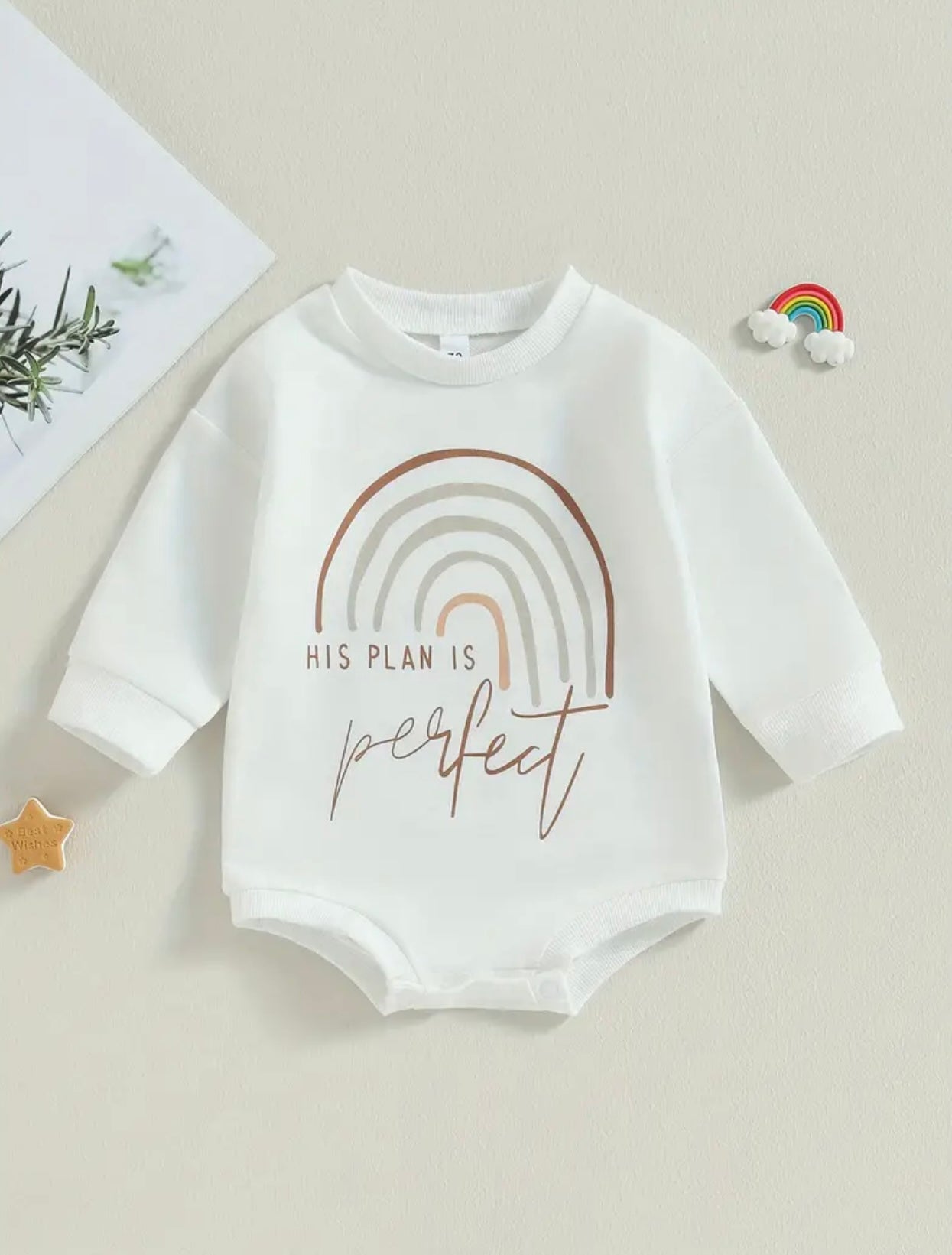 His Plan is Perfect Baby Romper
