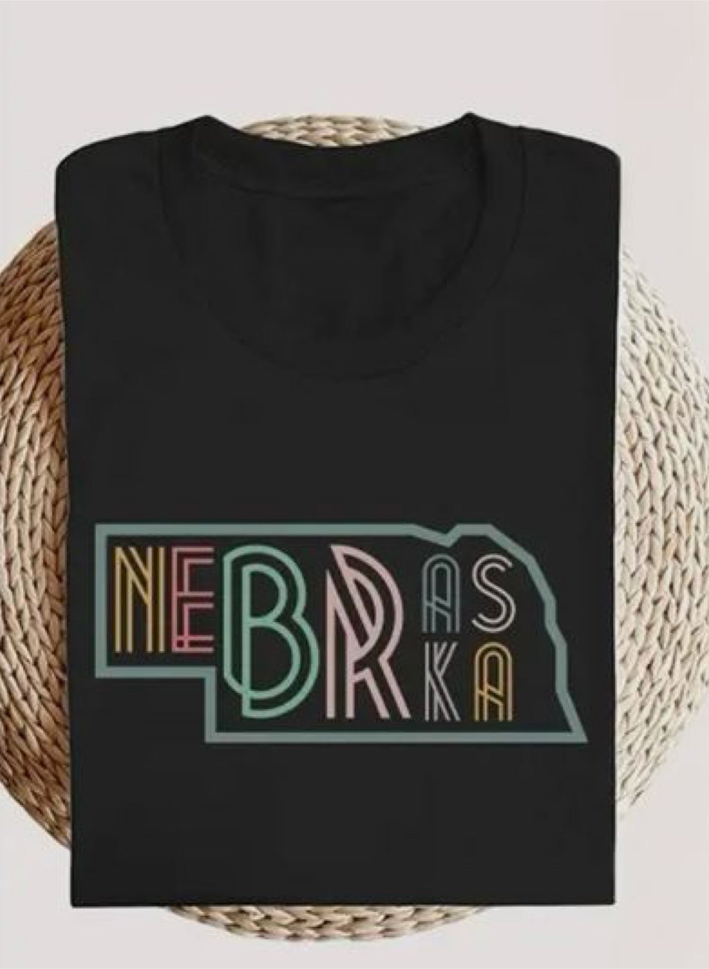 Neon State Shape Kids Graphic Tees