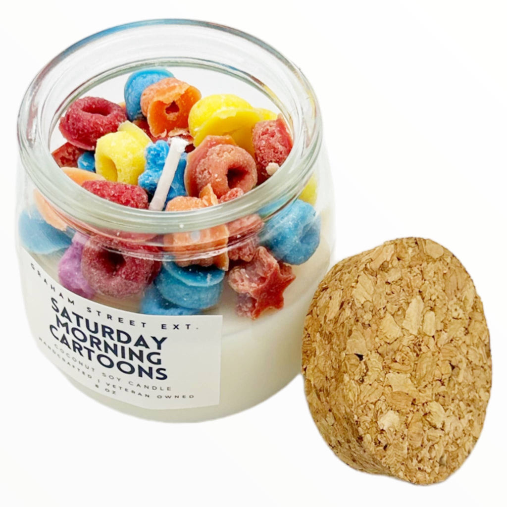 Saturday Cartoons Cereal Candle