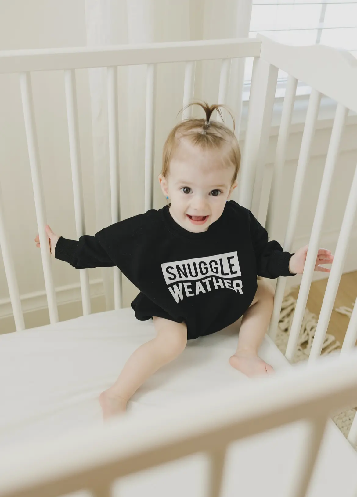 Snuggle Weather Sweatshirt Romper Fall Winter Baby Clothing