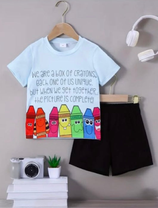 Box of Crayons T-Shirt and Pants Set