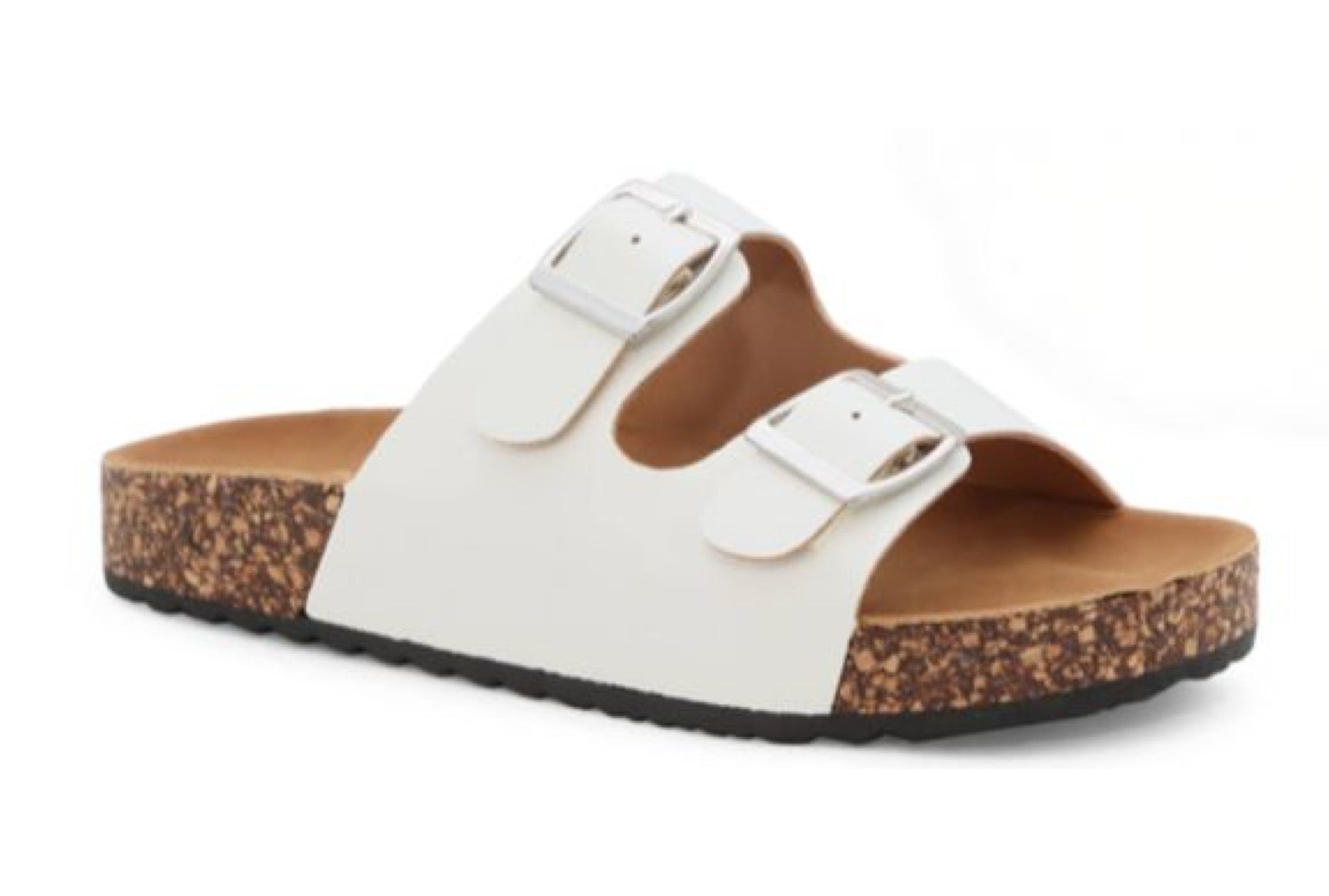 Double Buckle Cork Sandal Shoes