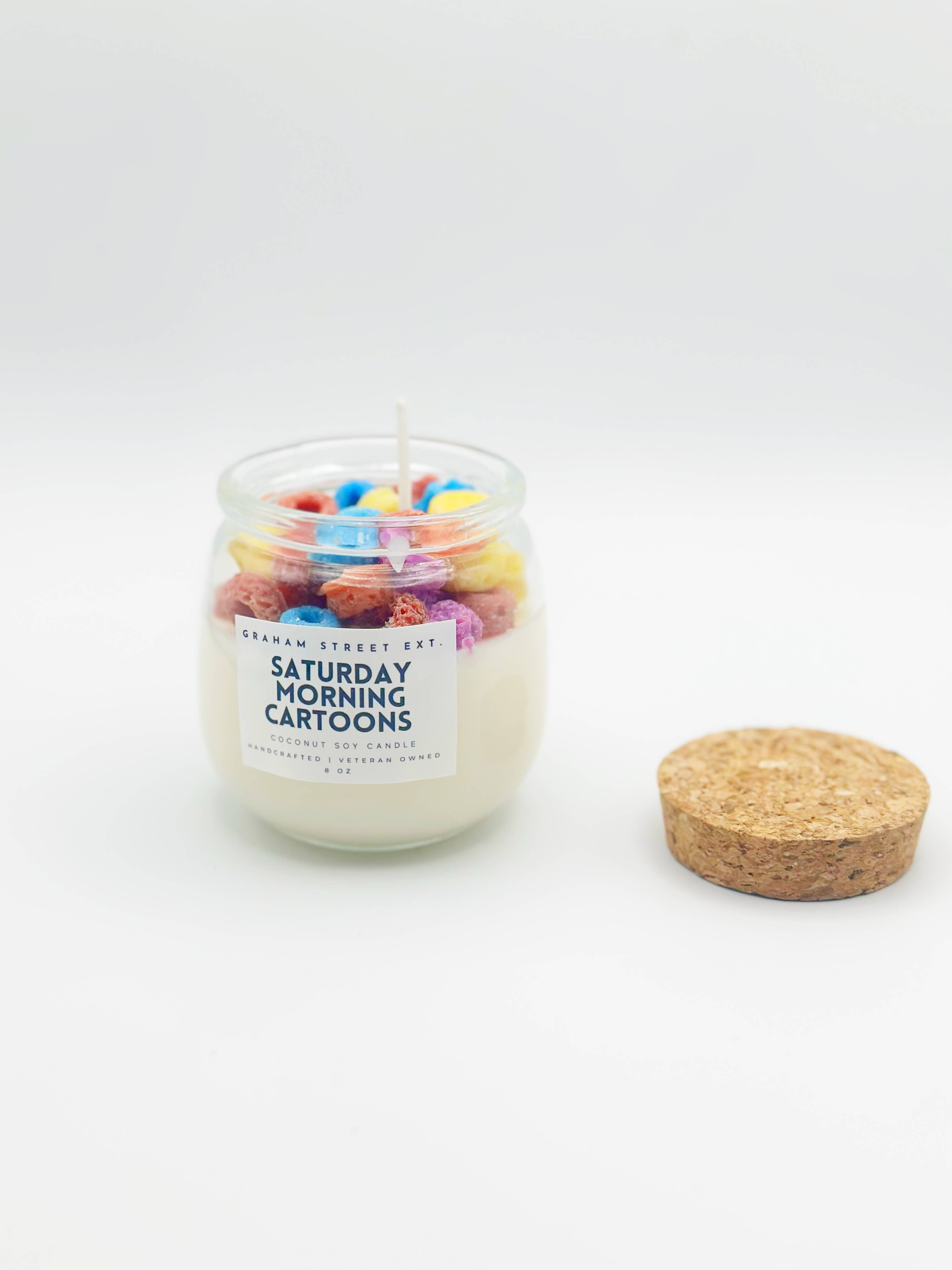 Saturday Cartoons Cereal Candle