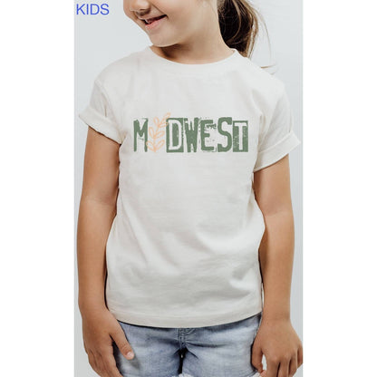 Midwest Grain Vintage Retro Western Kids Graphic Tee