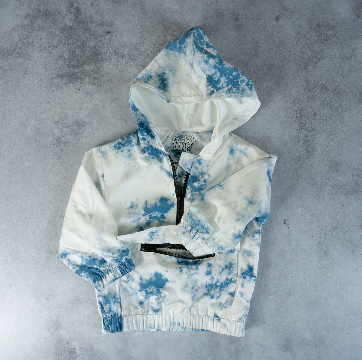 Tie- Dye Half Zip Windbreaker