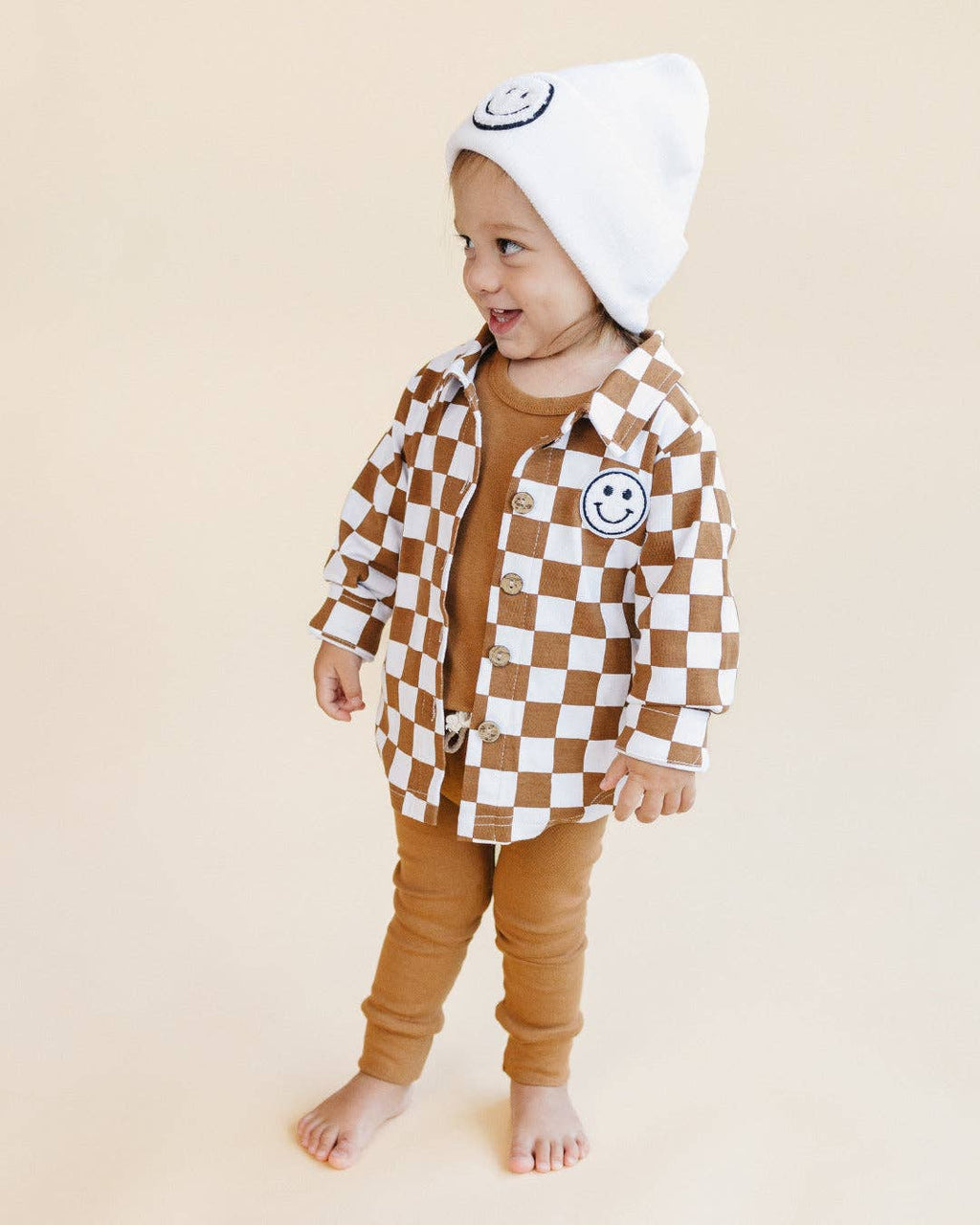 Baby Kids Copper Cotton Fall Shacket