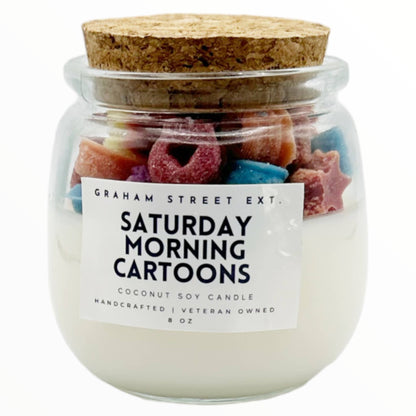 Saturday Cartoons Cereal Candle