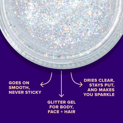 Original Glitter Gel | Disco-Silver | Body Glitter | Shimmer