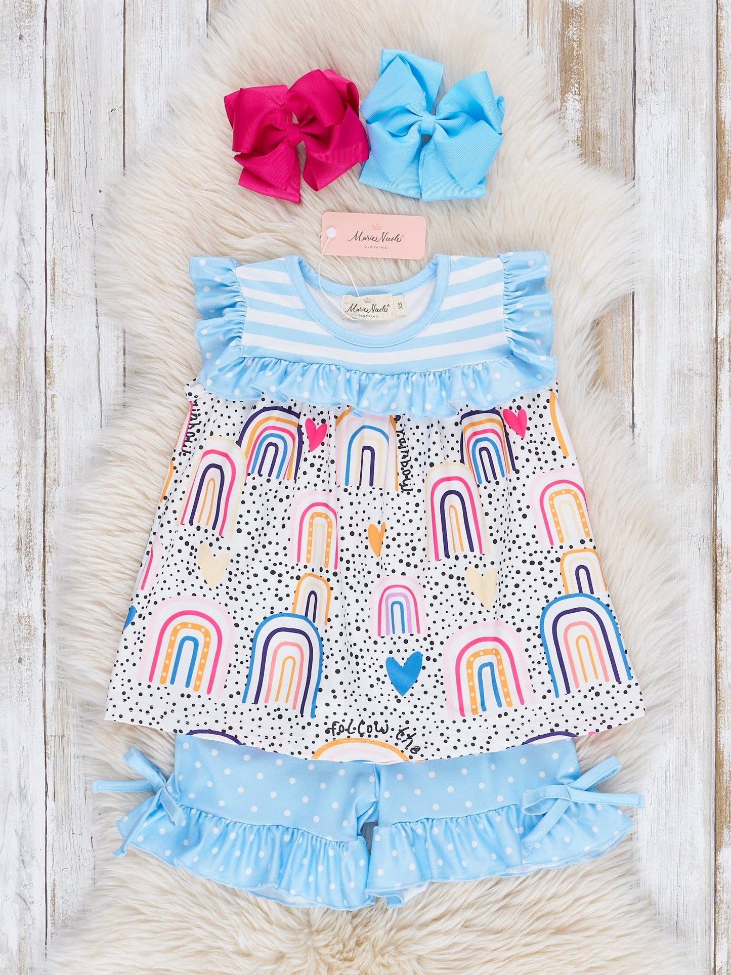 Rainbow Polka Dotted Outfit