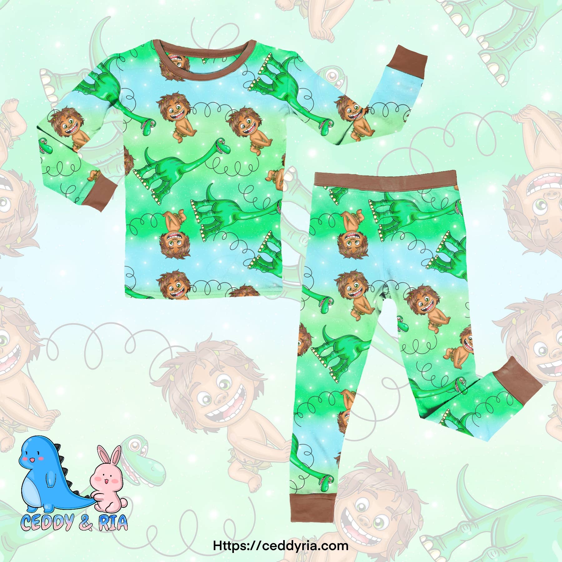 Dinosaur PJ Long Sleeved Set