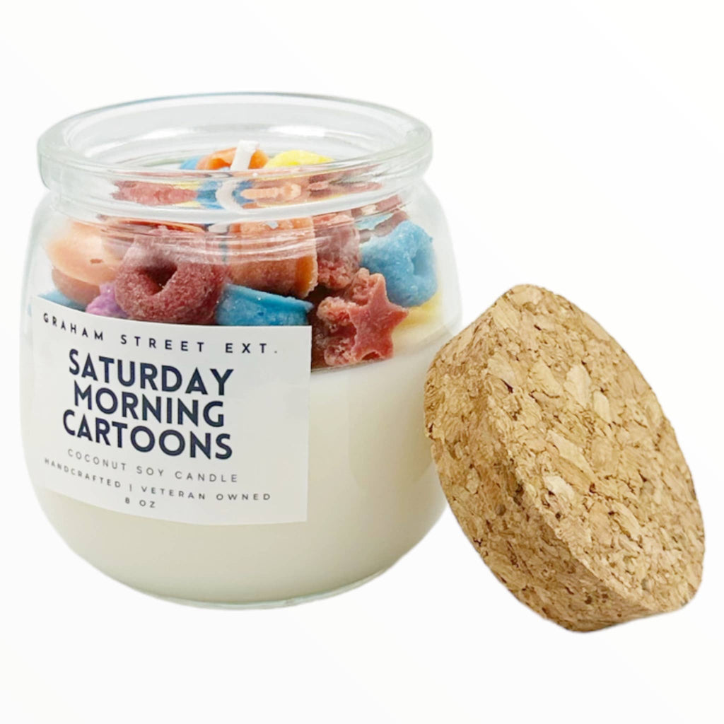 Saturday Cartoons Cereal Candle